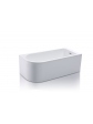 Free-standing wall-mounted corner acrylic white bathtub with skirt NOLA 150x75 cm right version with siphon and overflow - 5